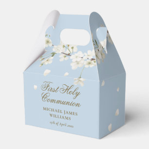 Ballotins Première Sainte Communion Fleur Blanche Fleuron Bl