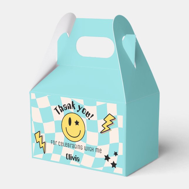 Ballotins Preppy Light Blue Y2K Retro Ballotin d'anniversair (Verso)