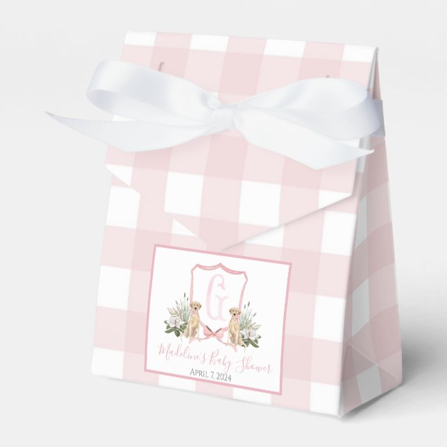 Ballotins Preppy Southern Rose Girl Baby shower chien (Verso)