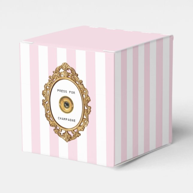 Ballotins Presse pour Champagne | Barré rose et blanc (Verso)