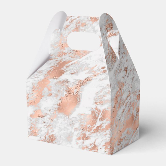 Ballotins Pretty Rose Gold White Glitzy Marble (Verso)