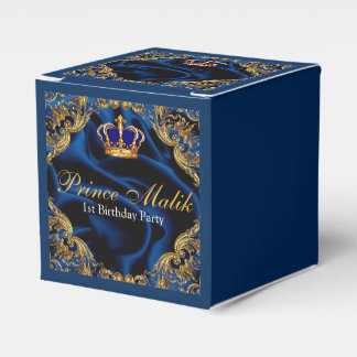 Ballotins Prince Royal bleu et or couronne et soie