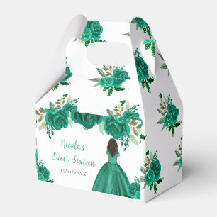 Ballotins Princesse à peau foncée Fleurs Florales Vertes Swe