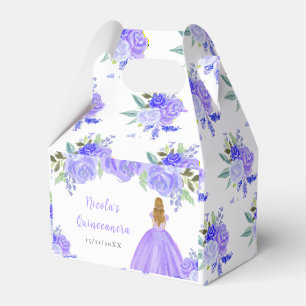 Ballotins Princesse aux Cheveux Blonds Quinceanera Floral Vi