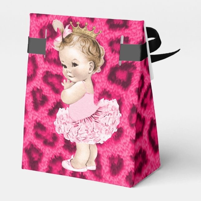 Ballotins Princesse personnalisée dans Tutu Baby shower Leop (Arrière)