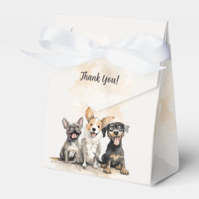 Ballotins Puppy Chien Tails Boy Baby shower Merci (Verso)