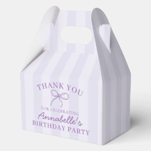 Ballotins Purple Coquette Bow Pastel Anniversaire de fête De