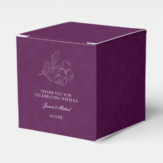 Ballotins Purple Damask Botanical Berries Élégant Mariage