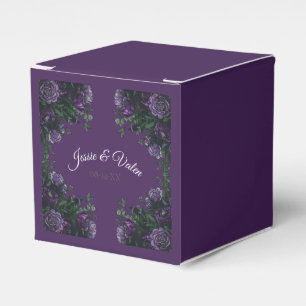 Ballotins Purple Floral Élégant Mariage gothique