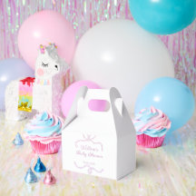 purple pink glitter bow baby shower name date eleg