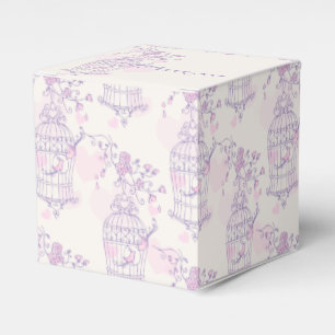 Ballotins Purple rose oiseau merci boîte de faveur mariage