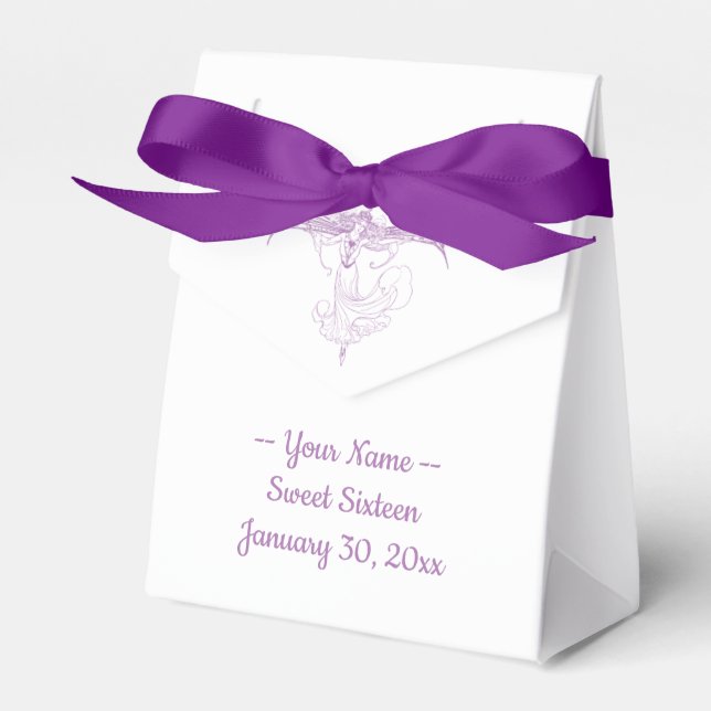 Ballotins Queen Mab Fairy, Sweet sixteen en violet (Verso)
