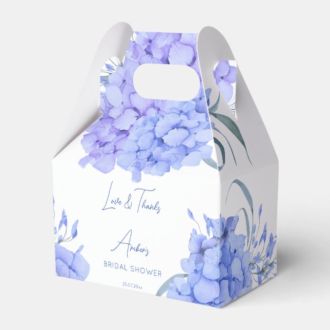 Ballotins Quelque chose bleu hydrangea nuptiale douche flora (Verso)