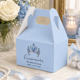 Ballotins Quinceañera Florale Bleue & Ivoire