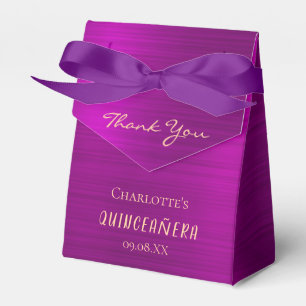 Ballotins Quinceanera parti violet rose merci monogramme