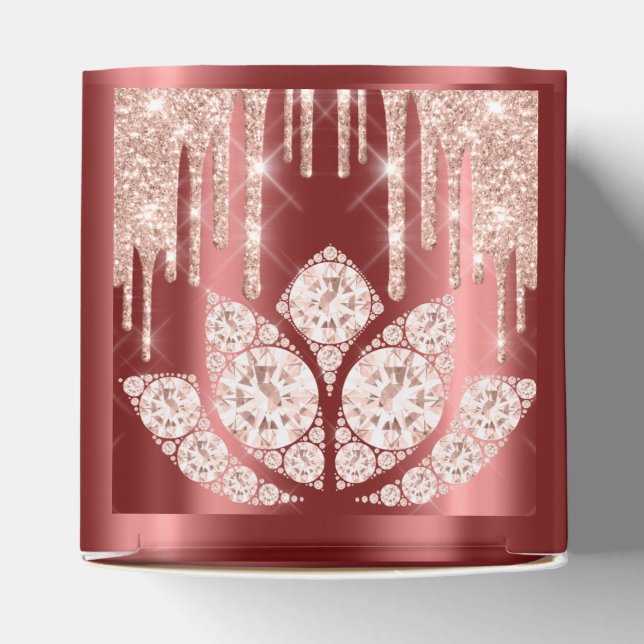 Ballotins Quinceañeras Douce 16e Rose nuptiale Bourgogne (Haut)