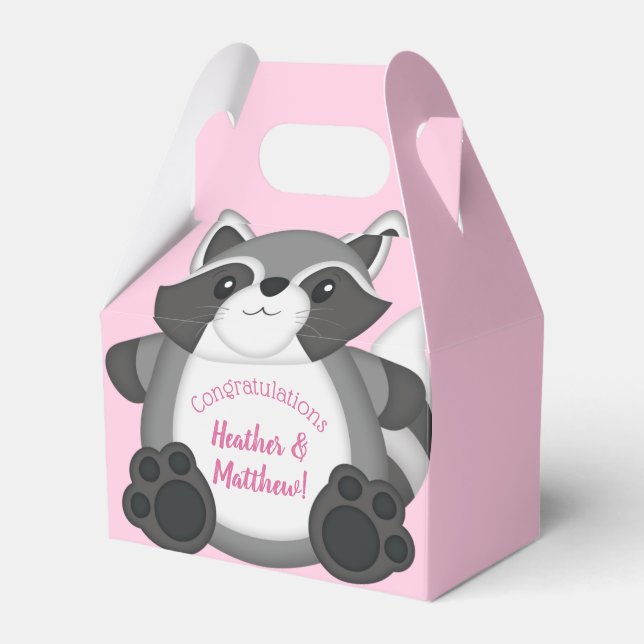Ballotins Raccoon Baby shower rose (Verso)