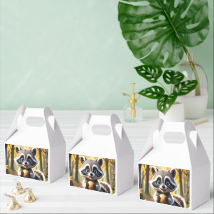 Ballotins Racon de style Cute Kawaii tenant un gland