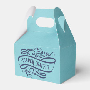 Ballotins Raffin de couche de Baby shower bleu aquarelle él