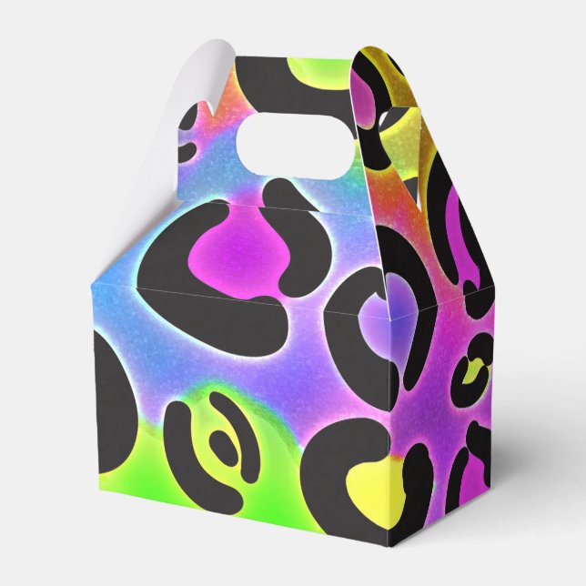 Ballotins Rainbow Cheetah Empreinte de léopard Party Favoris (Verso)