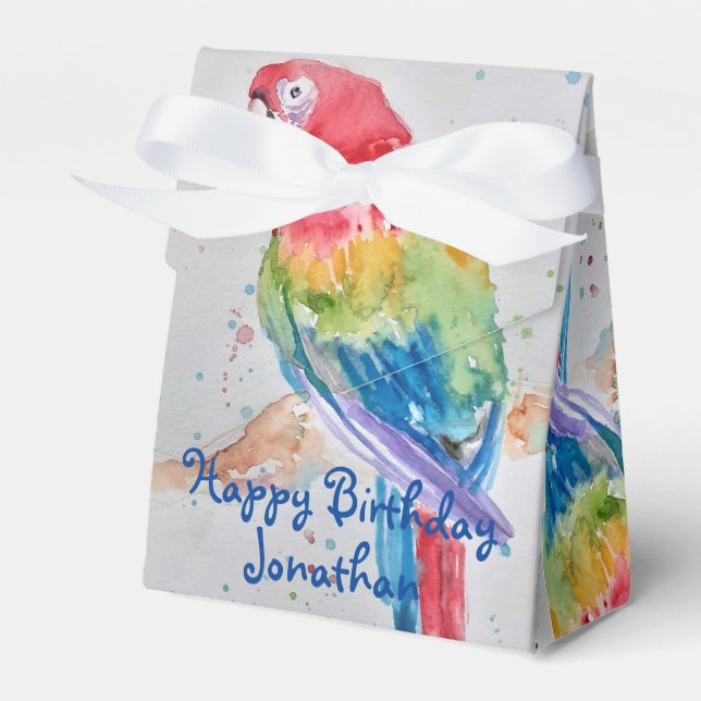 Ballotins Rainbow Parrot Bird Enfant Ballotin de gâteau d'an (Verso)