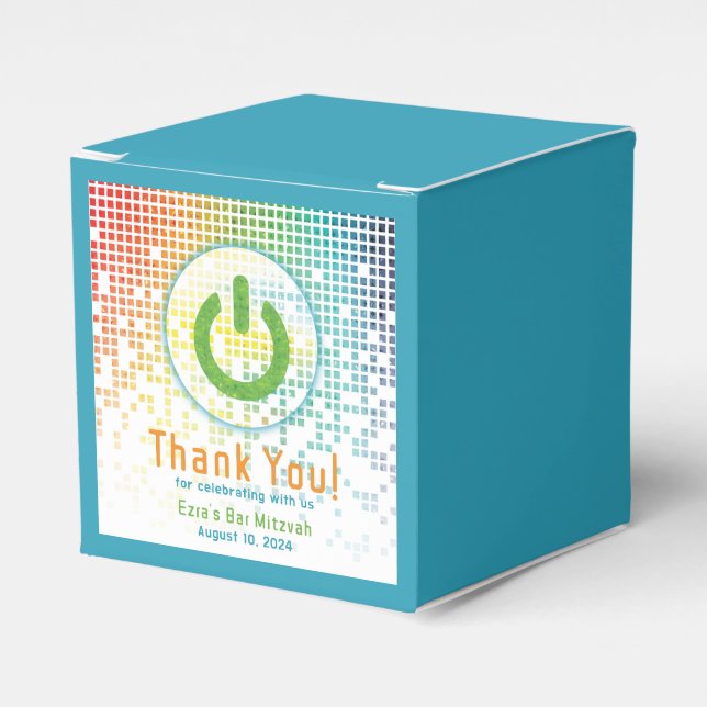 Ballotins Rainbow Pixels jeu vidéo Gamer Bar Mitzvah (Verso)