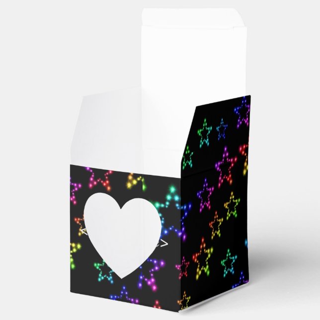 Ballotins Rainbow Stars Motif Ballotin de coeur (Ouvert)