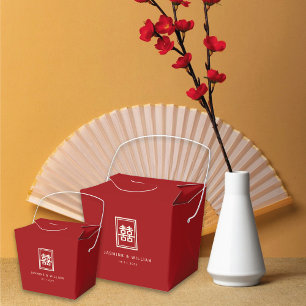 Ballotins Rectangle classique Double Bonheur Mariage chinois