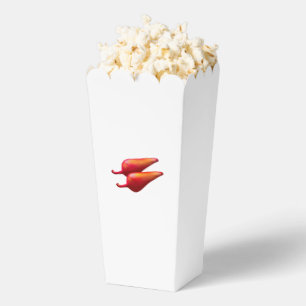 Ballotins Red Chili Peppers boîtes de pop-corn blanc