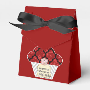 Ballotins Red Cupcake Citations Party Favoriser Box
