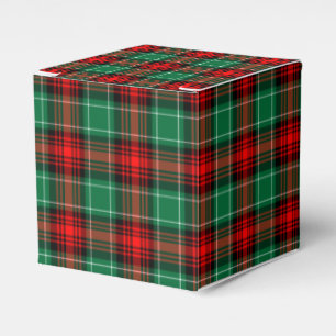 Ballotins Red Green Holiday Plaid Party Favoriser Box