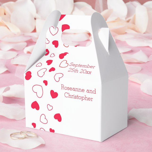 Ballotins Red Hearts Design Valentines Day Mariage (Mariage)