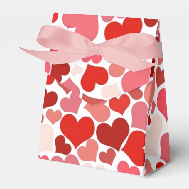 Ballotins Red Pink Love Hearts Mosaic Romantique Ballotin (Verso)