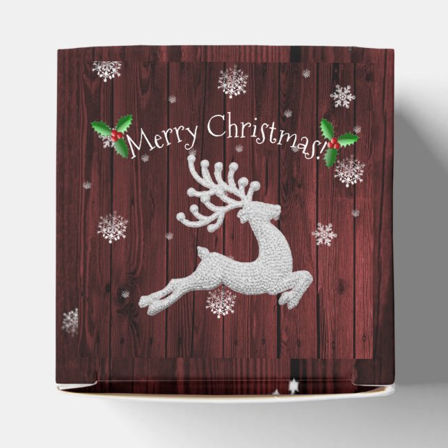 Ballotins Red Rustic Christmas Reindeer Ballotin (Haut)