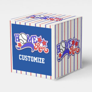 Ballotins Red White & Blue Home Run Baseball Cube Ballotin