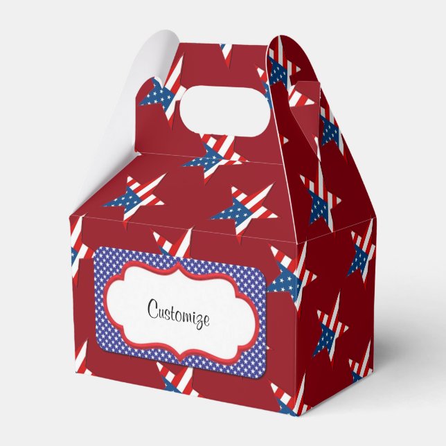 Ballotins Red White & Blue Patriotique Stars Ballotin Gable (Verso)
