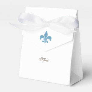 Ballotins Regency French Blue Fleur de Lis Merci Mariage
