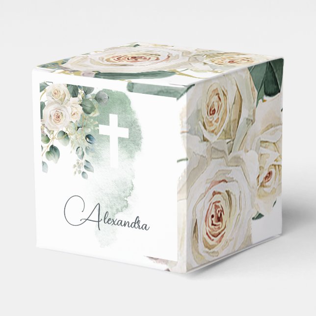 Ballotins Religieux Elegant Rose Green Wash Cross (Verso)