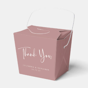 Ballotins Remerciement de mariage simple rose poussiéreuse é