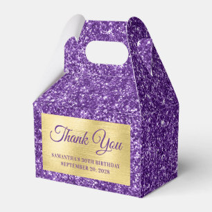 Ballotins Remerciement pour 30 ans de la Glitter Or Violet R