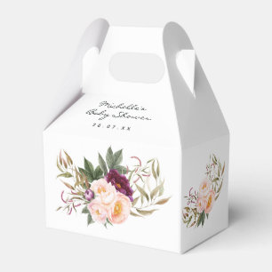 Ballotins Remerciement pour Baby Shower Floral Rose et Bourg