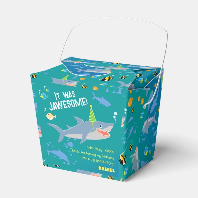 Ballotins Requin souriant sous la mer garçon fête d'annivers (Verso)