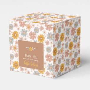 Ballotins Retro Boho Baby shower Floral Merci Cadeau