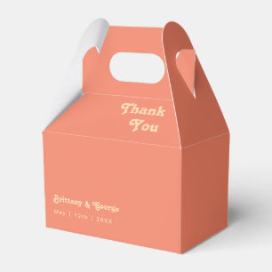 Ballotins Rétro moderne Coral Wedding Favor Box