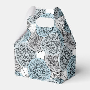 Ballotins Rétro, rétro motif, bleu et gris, élégant