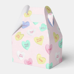 Ballotins Retro Saint Valentin Coeurs bonbons sur Baby Pink