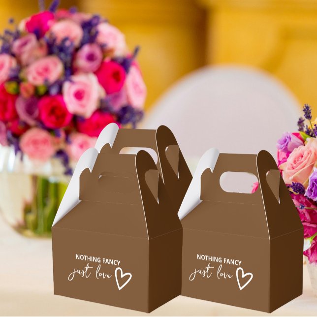 Ballotins Rien De Fancy Just Love Retro Mariage (Nothing Fancy Just Love Retro Wedding Favor Boxes from Ricaso. A fun bold color box for your favors)