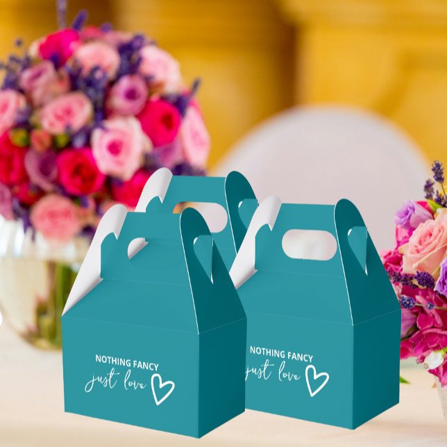 Ballotins Rien De Fancy Just Love Retro Mariage (Nothing Fancy Just Love Retro Wedding Favor Boxes from Ricaso. A fun bold color box for your favors)