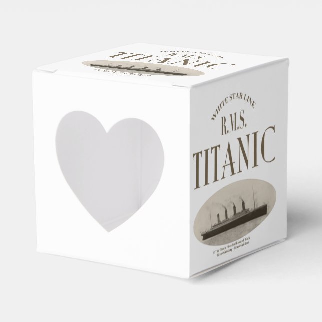 Ballotins RMS Titanic Ghost Ship Sepia White Heart Ballotin (Verso)