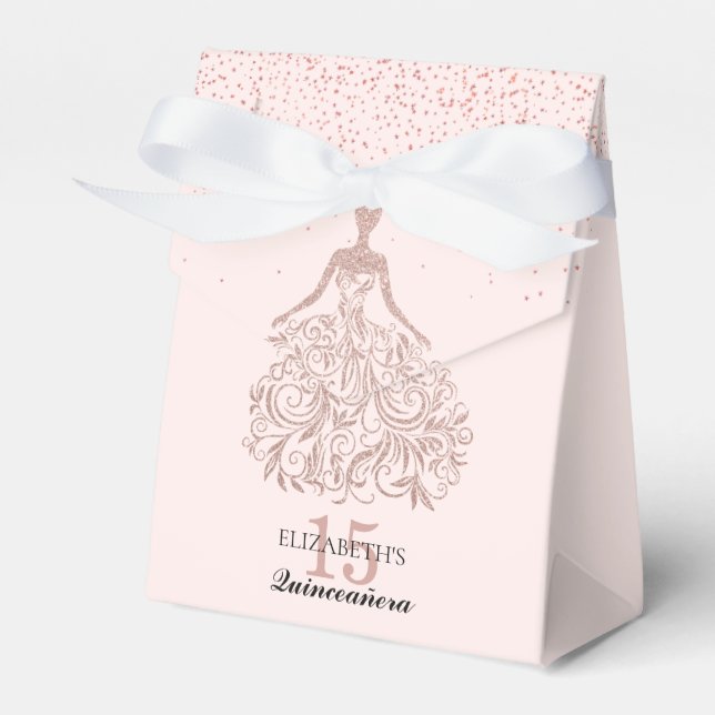 Ballotins Robe rose or étincelante Quinceañera Parties scint (Verso)
